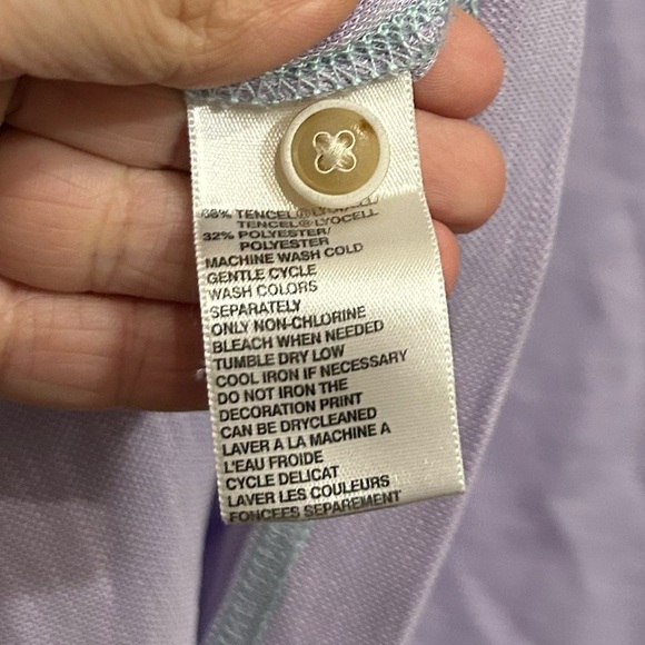 Tommy Bahama Lavender Polo Shirt Size L - Picture 4 of 7